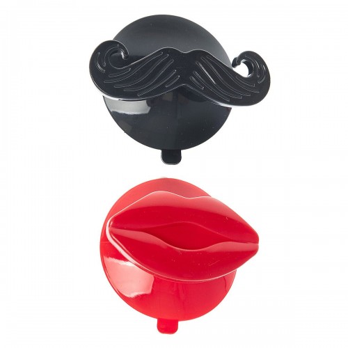Крючок для ванной пластиковый "Mustache Lips", 2шт арт.70476
